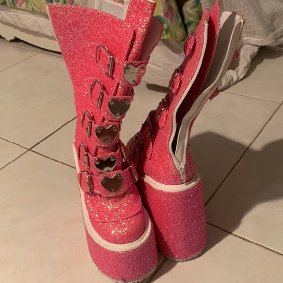 Demonia Shoes - Pink glitter demonias (authentic)